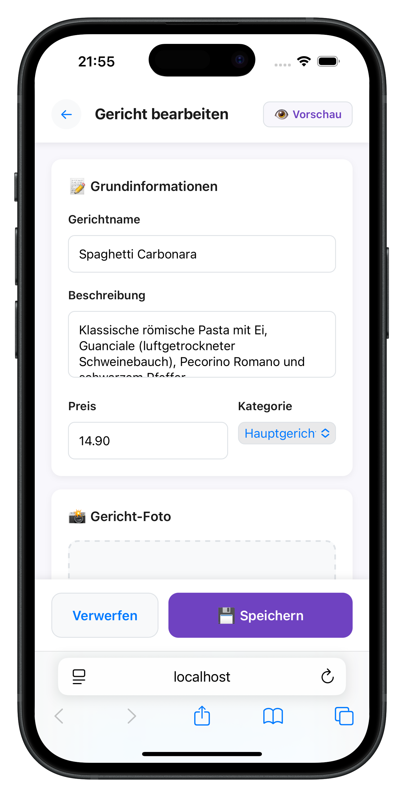 SpeiseCloud Echtzeit-Analytics Dashboard - Umsatzanalyse und Performance-Tracking